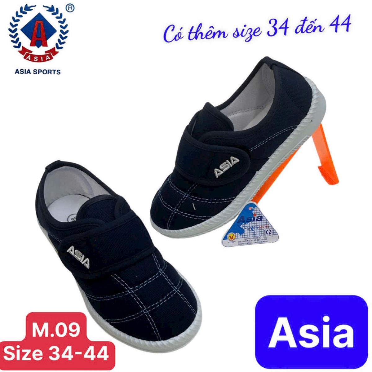 giày dán nam nữ xanh